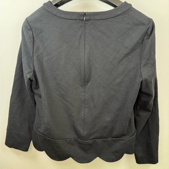 Kate Spade Balck Ponte Scallop Crop Top - Picture 6 of 6